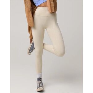 aerie offline cake batter foil houndstooth leggings